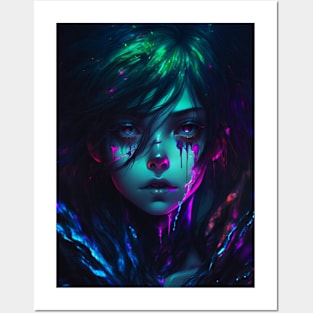 Iridescent Paint Girl Posters and Art